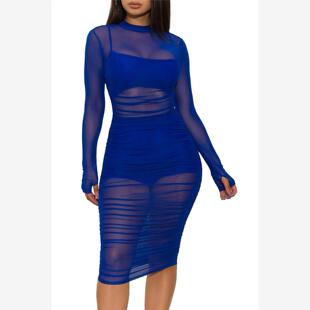 European women nightclub dress long sleeved sexy hip dresses