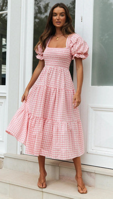 2022 summer new women sexy backless dress ladies plaid skirt