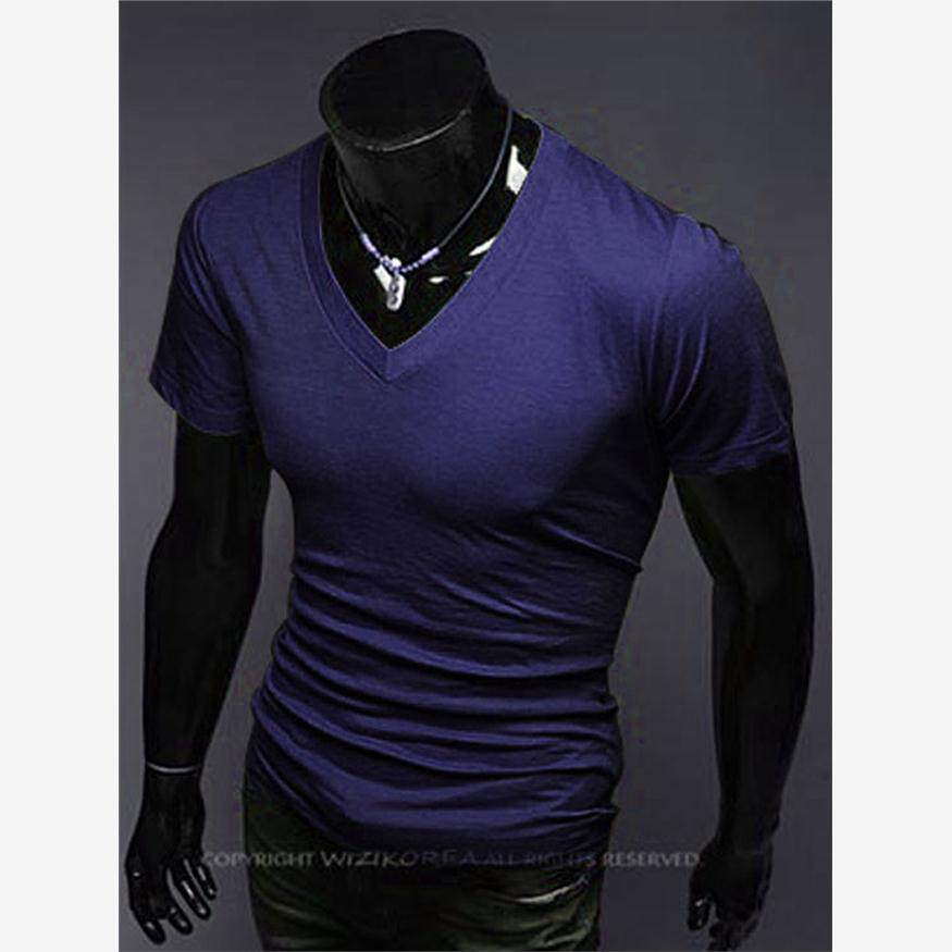 Men Cotton Short Sleeve T Shirts 夏季男士打底衫弹力棉短袖T恤图片