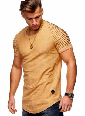 2023Men's short sleeve T-shirt shirt jacket上衣T恤打底衫男士