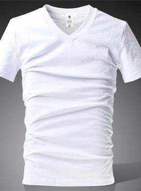 Men's Short Sleeved Tees Man Casual T Shirts 男士冰瓷棉T恤衫