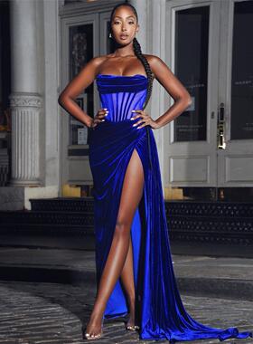 Elegant Women New Party Dress 紧身抹胸宴会礼服裙修身连衣裙女