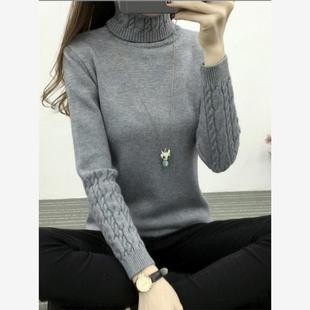 women Turtleneck sweater pullover winter autumn shirt ladies