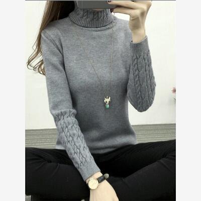 women Turtleneck sweater pullover winter autumn shirt ladies