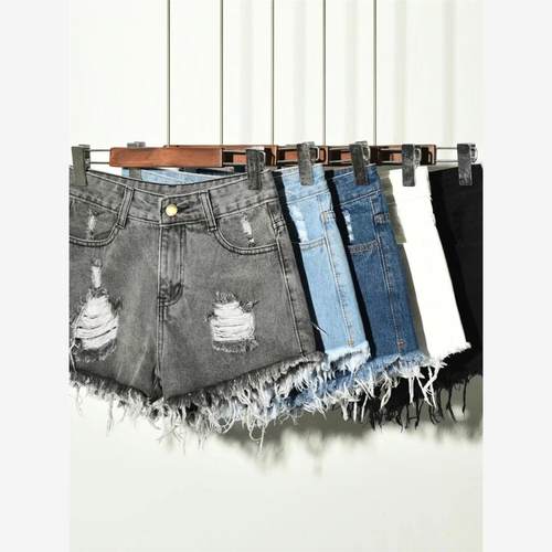 A new Korean version of ripped denim shorts for women summer