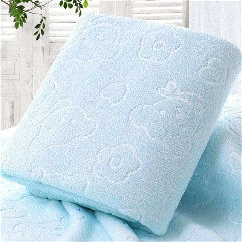 baby towel compared to a gauze pure cotton bath towel