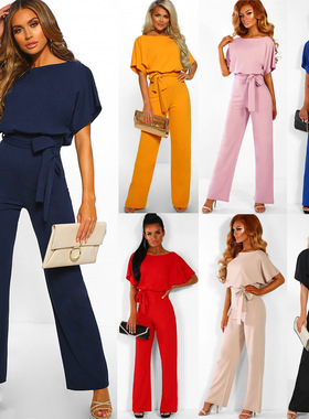 2019summer jumpsuit women pants ladies long trousers女连体裤