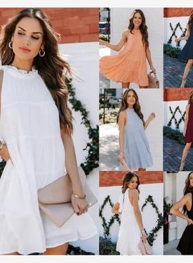 summer dresses dress women woman beach ladies 2022 red black