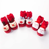 Детские демисезонные хлопковые милые флисовые туфли для новорожденных