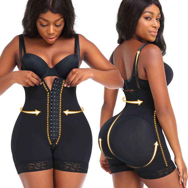 大码连体紧身收腹提臀塑身衣Plus-size belly wrap hip shapewear