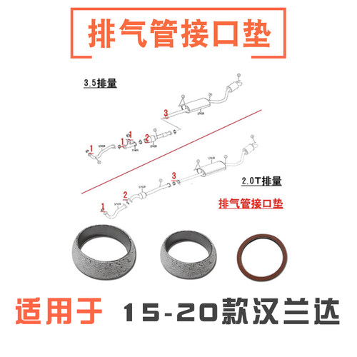 15-20款汉兰达排气管接口垫