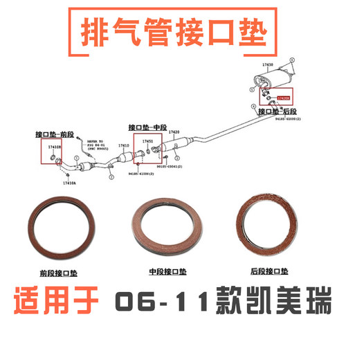 06-11款凯美瑞排气管接口垫