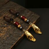 黄铜金色蟹钳钥匙扣挂件 铜工艺品挂饰diy 男女汽车钥匙包包吊坠