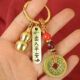 网红钥匙扣2024年新款 黄铜空心小葫芦汽车朱砂十二生肖男女钥匙链