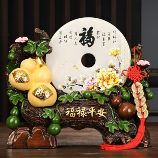 玉石平安扣摆件家居客厅办公室礼品公司厂家批发一件代发工艺礼品