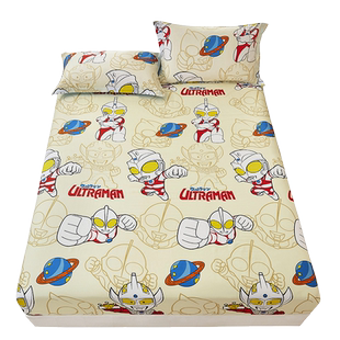 奥特曼全棉床笠单件床罩男孩卡通防滑床垫套宿舍儿童床单纯棉定制