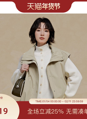 PIT半高领针织衫女开衫2025春季新款绵羊毛显瘦百搭