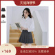 PIT双色学院风a字高腰显瘦jk百褶短裙裤 文艺女孩 女2025春新款
