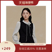 PIT灰色长袖 百搭设计感显瘦上衣衬衣 新款 衬衫 女2025春季