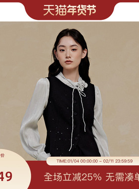 PIT灰色长袖衬衫女2025秋季新款百搭设计感显瘦上衣衬衣