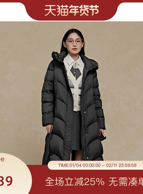 PIT中长款羽绒服女2025冬季新款保暖面包服外套连帽