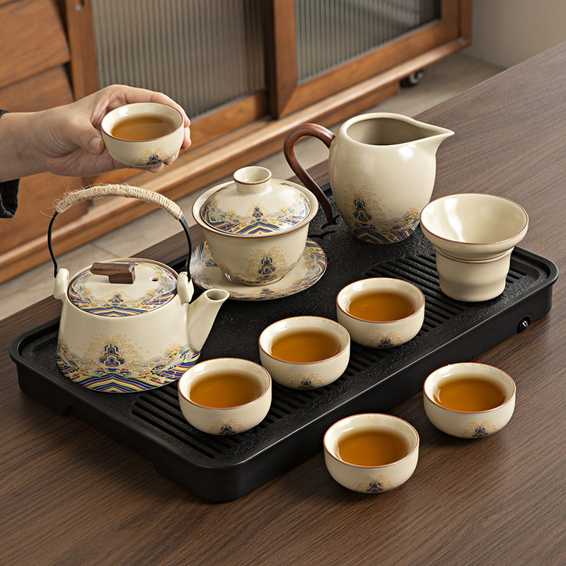汝窑茶具套组轻奢高档功夫茶壶茶杯整套家用2025新款小茶台礼盒装,餐饮具,整套茶具,淘宝优惠券,粉丝福利购,淘宝优惠卷