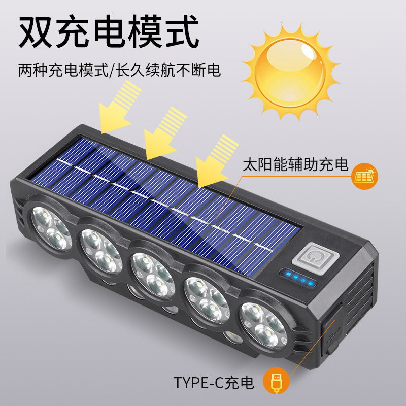 太阳能自行车前灯户外夜