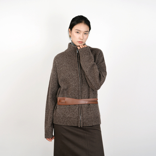 线头计划 男女加厚拉链开衫 bi入款 花纱桑蚕丝山羊绒