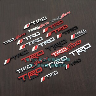 适用于锐志拉力赛立体车贴TRD汽车运动版sport车贴车标改装金属标