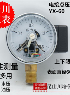 上海天川仪表电接点压力表YX-60小表面电触点压力表压力开关