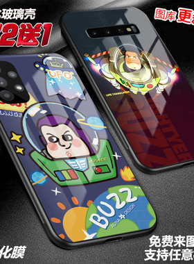 巴斯光年玩具手机壳适用三星s23a22a53a52a54note20u玻璃s21a42a32s21fe j8j7a90a80m33a23a12note10lite a9s