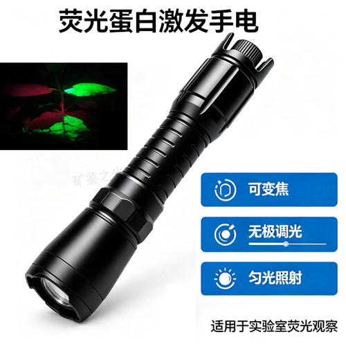 gfp手电筒测试绿色荧光蛋白FITC激发光488nm学校科研实验光源fam