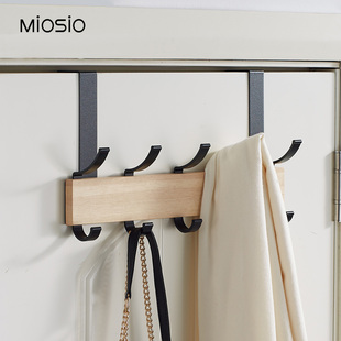 MIOSIO实木太空铝门后挂钩挂衣架卧室门上挂衣钩免打孔衣帽门背式