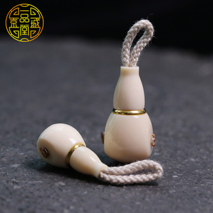 冰料猛犸象牙分体金腰线三通星月金刚菩提子猴头手串佛珠文玩配饰