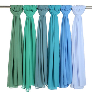 83# Colors Scarf Women Shawl雪纺泡泡巾长女巾少数民族印度纱巾