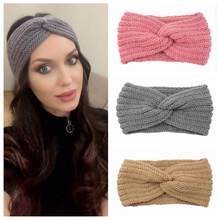 针织发带女宽边毛线欧美风秋冬 headband women knitted winter