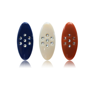 外贸仿钻梅花造型椭圆彩色塑料安全别针盖头针女防走光围巾扣 pin