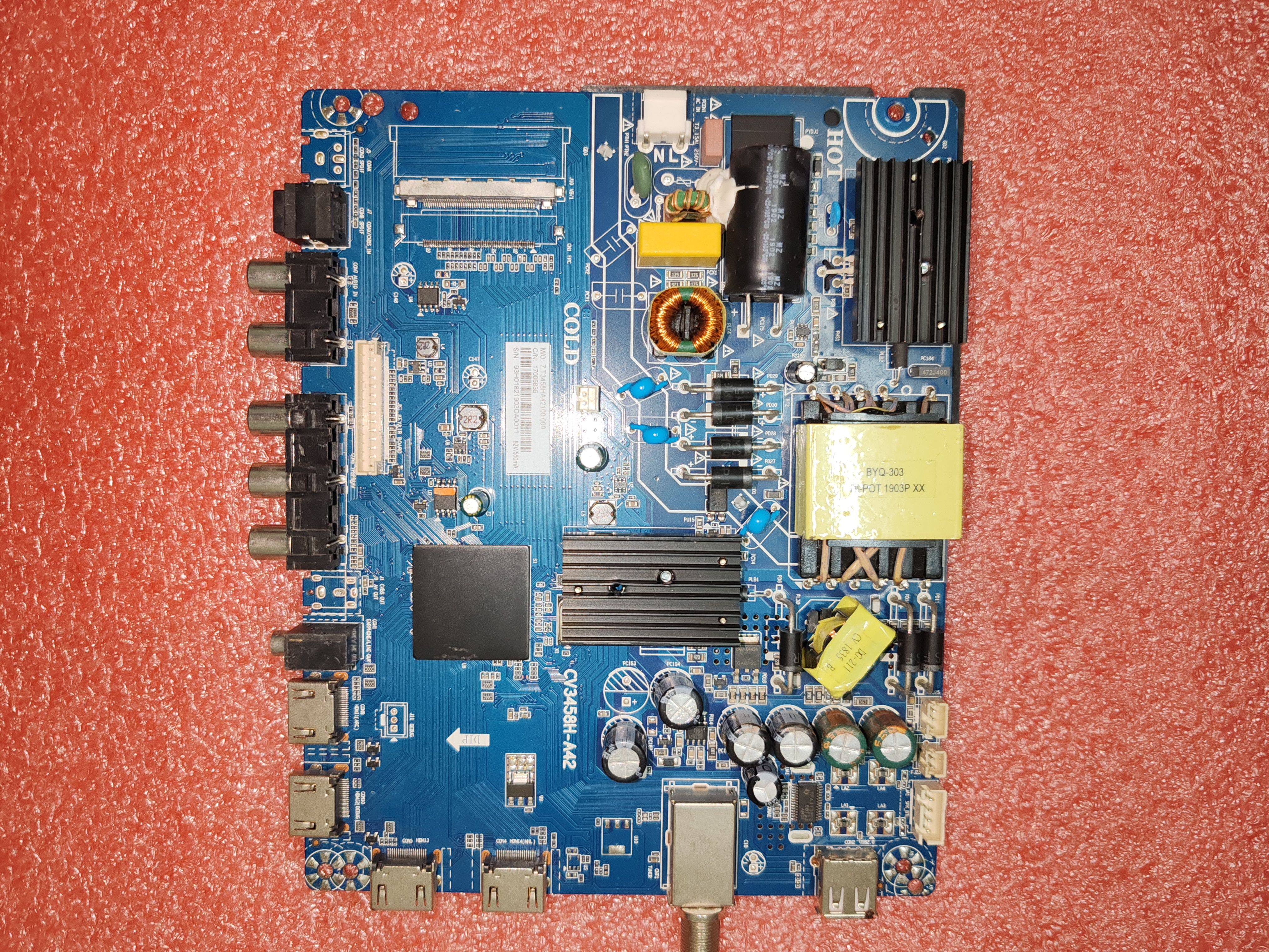 CV3458H-A42  4K三合一电视主板测试82v 550ma 兼容国外制式