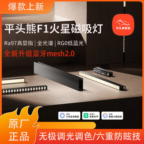 新款平头熊磁吸轨道灯