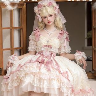 万圣节cos黛安蔷薇Lolita短款连衣裙礼服花嫁lo裙生日礼服公主裙