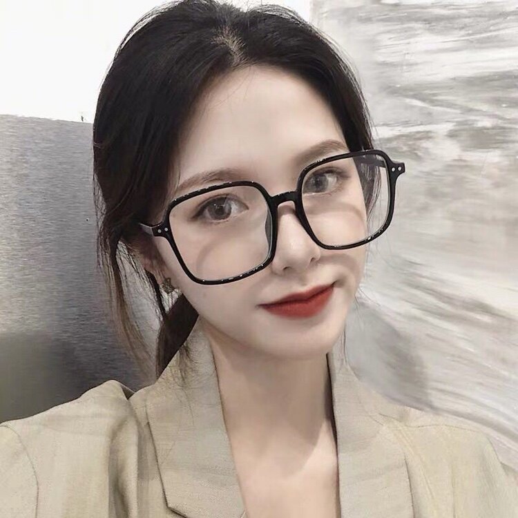 近视眼镜女配有度数防蓝光辐射护眼睛黑框大脸方框素颜透明平光镜