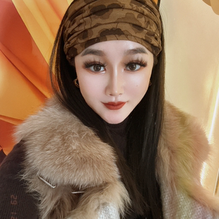 宽边发带女日常外戴布艺发饰弹力头带遮白发神器发箍复古头巾抹额