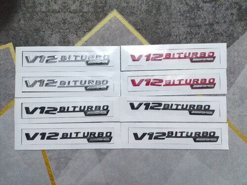 奔驰AMG TURBO 4MATIC BITURBO 4MATIC+叶子板侧标车标车身标志贴