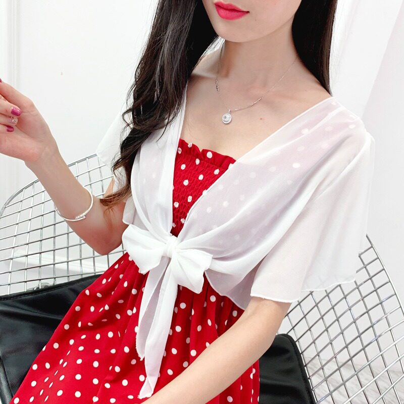 搭配吊带裙的小外套夏季配裙子雪纺防晒开衫薄款女小披肩外搭罩衫