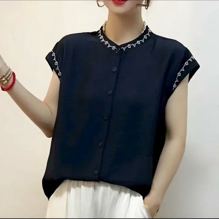 春装时尚休闲套头衫女装妈妈装短袖洋气气质小衫中年