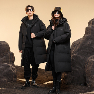羽绒服男女同款情侣装2025新款白鹅绒高充绒量中长款加厚保暖外套