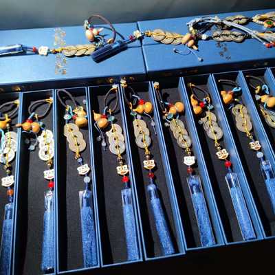 【钱到家】乾道嘉挂件三帝钱乾隆铜钱乾道赏宝同款听泉鉴宝