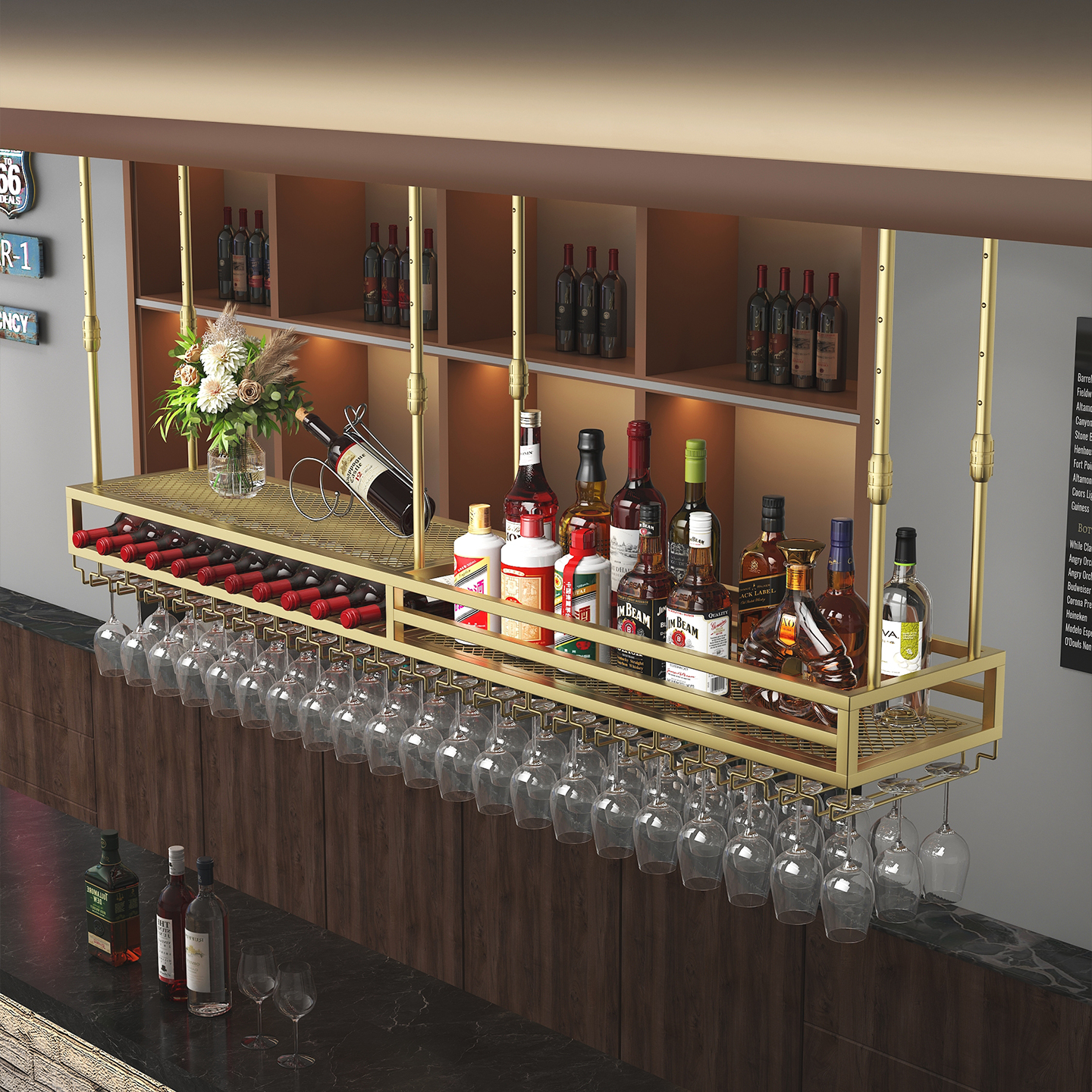 置物架展示架吊架高脚杯架酒柜