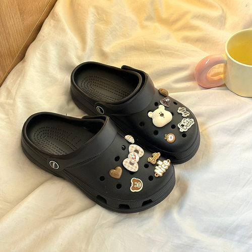 GGGLU女夏可爱包头防滑洞洞鞋