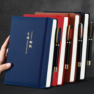 A5笔记本子简约ins风记事本2026年新款文艺精致复古手账本会议记录本办公小巧加厚本子文具定制可印logo